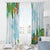 Polynesia Window Curtain Sharks Duo Tropical Turquoise