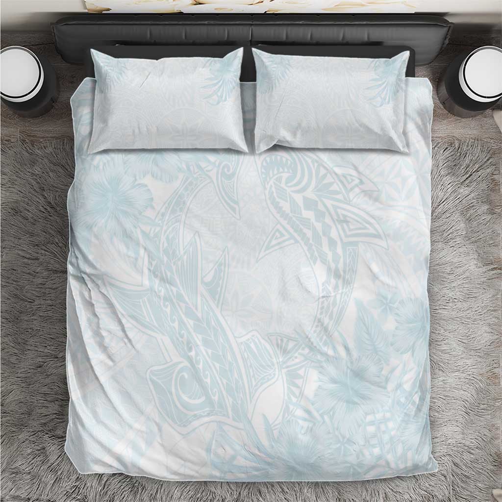 Polynesia Bedding Set Sharks Duo Tropical Off White