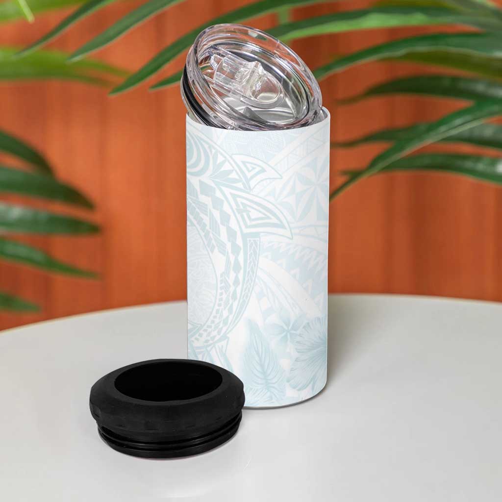 Polynesia 4 in 1 Can Cooler Tumbler Sharks Duo Tropical Off White LT7 - Polynesian Pride