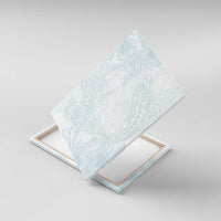 Polynesia Canvas Wall Art Sharks Duo Tropical Off White LT7 With Frame White - Polynesian Pride