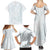 Polynesia Family Matching Summer Maxi Dress and Hawaiian Shirt Sharks Duo Tropical Off White