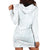 Polynesia Hoodie Dress Sharks Duo Tropical Off White