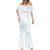 Polynesia Mermaid Dress Sharks Duo Tropical Off White