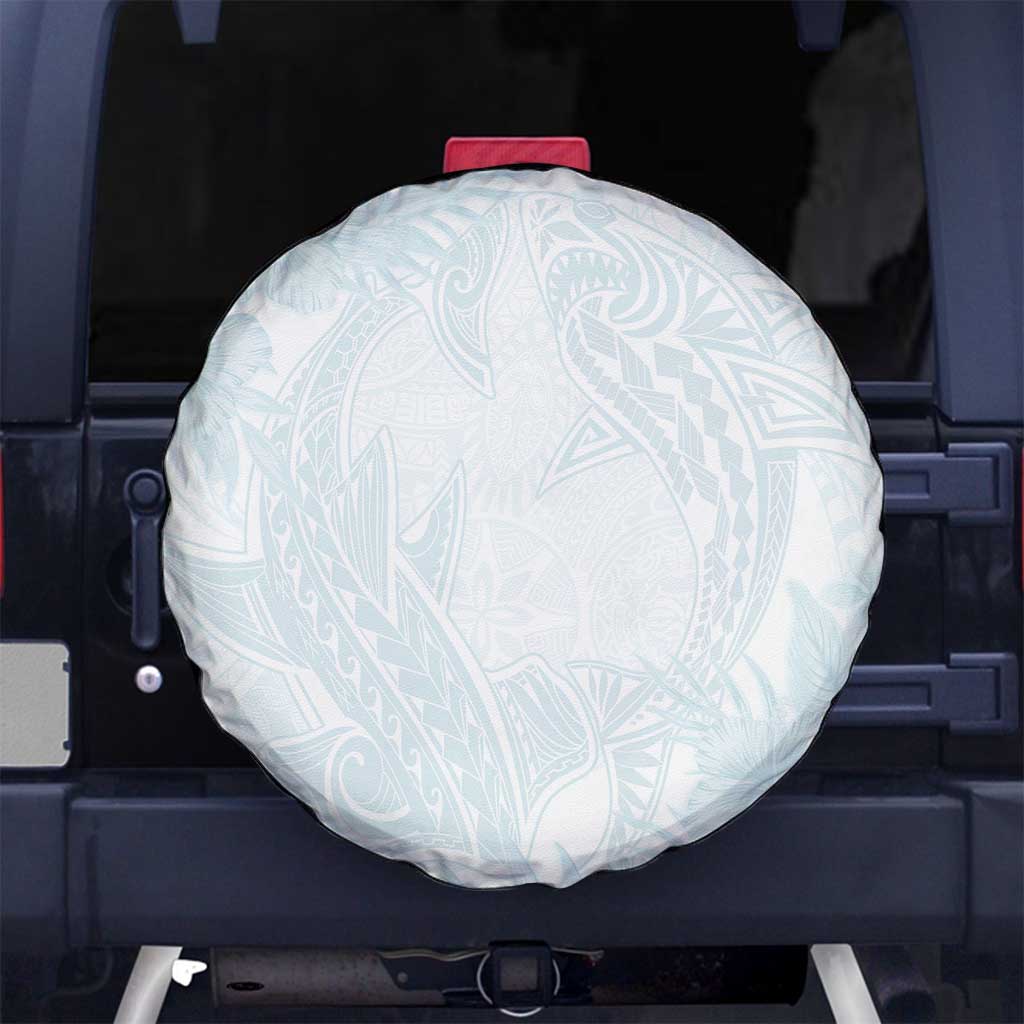 Polynesia Spare Tire Cover Sharks Duo Tropical Off White LT7 - Polynesian Pride