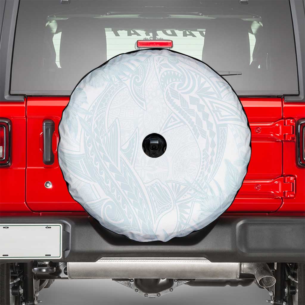 Polynesia Spare Tire Cover Sharks Duo Tropical Off White LT7 - Polynesian Pride