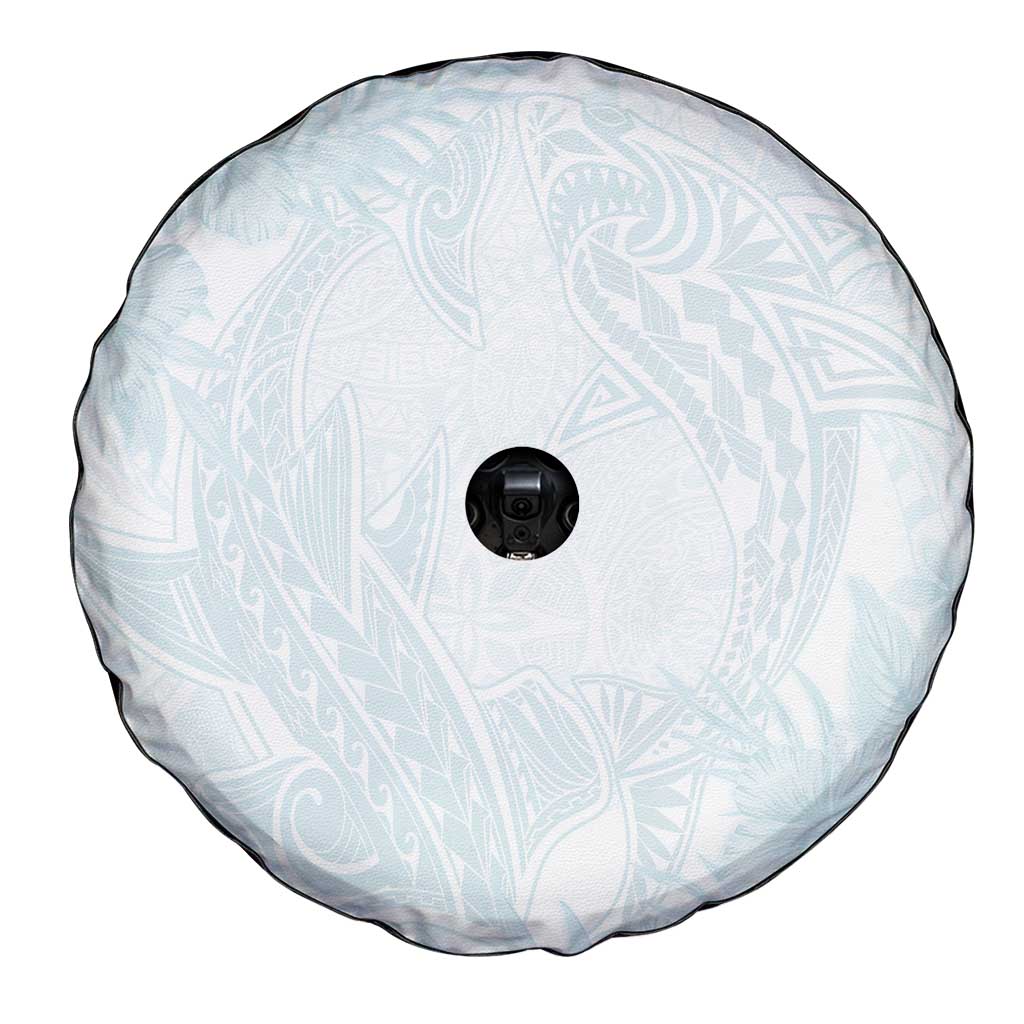 Polynesia Spare Tire Cover Sharks Duo Tropical Off White LT7 - Polynesian Pride