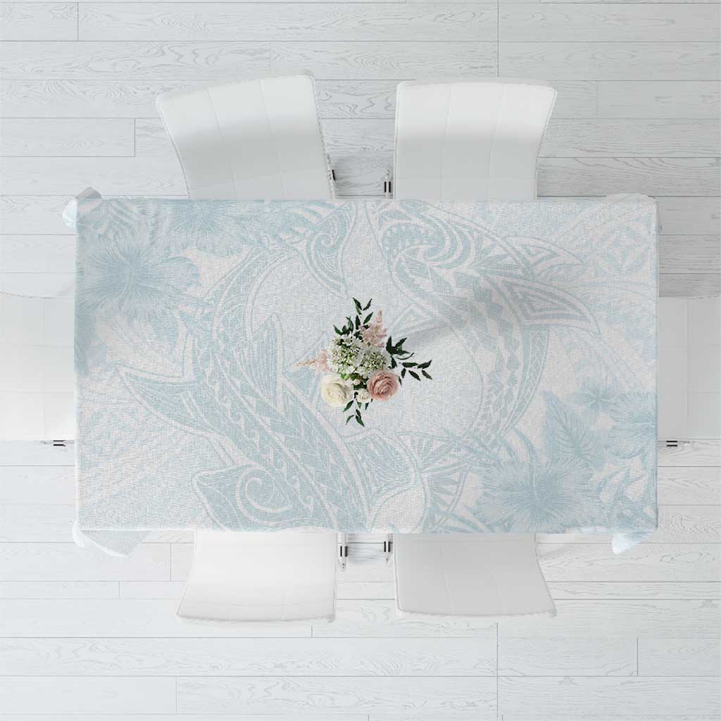Polynesia Tablecloth Sharks Duo Tropical Off White LT7 White - Polynesian Pride