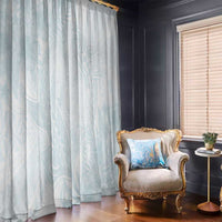 Polynesia Window Curtain Sharks Duo Tropical Off White