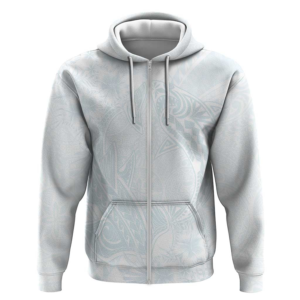 Polynesia Zip Hoodie Sharks Duo Tropical Off White