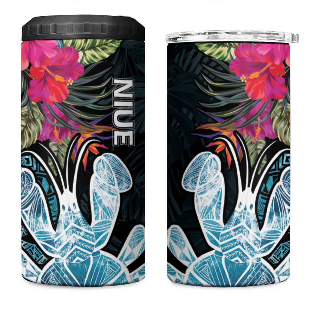 Niue 4 in 1 Can Cooler Tumbler Hiapo Mix Coconut Crab