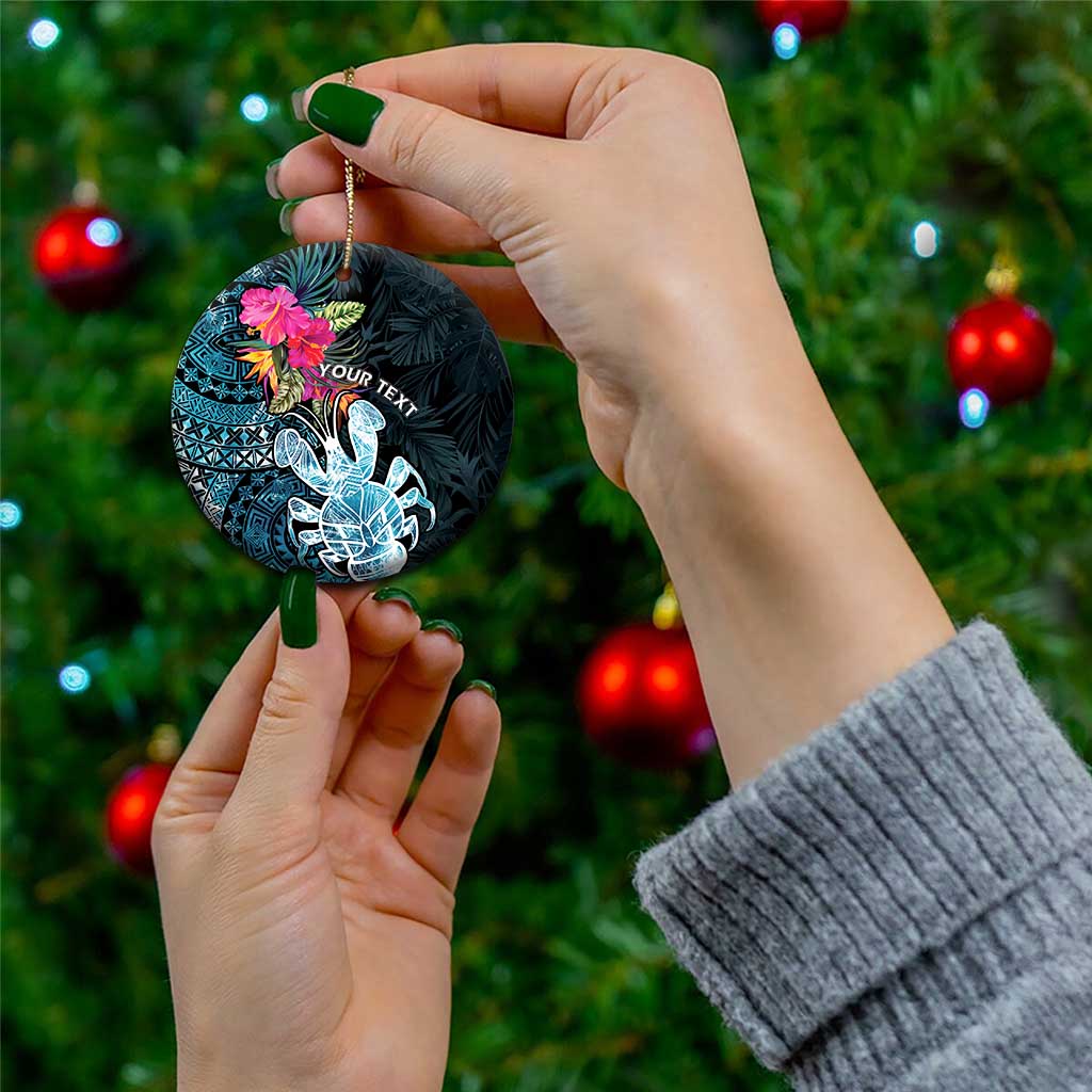 Niue Personalised Ceramic Ornament Hiapo Mix Coconut Crab LT7 - Polynesian Pride