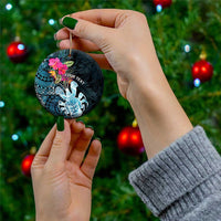 Niue Personalised Ceramic Ornament Hiapo Mix Coconut Crab LT7 - Polynesian Pride