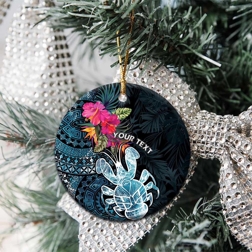 Niue Personalised Ceramic Ornament Hiapo Mix Coconut Crab LT7 - Polynesian Pride