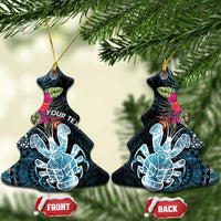 Niue Personalised Ceramic Ornament Hiapo Mix Coconut Crab LT7 Christmas Tree Art - Polynesian Pride