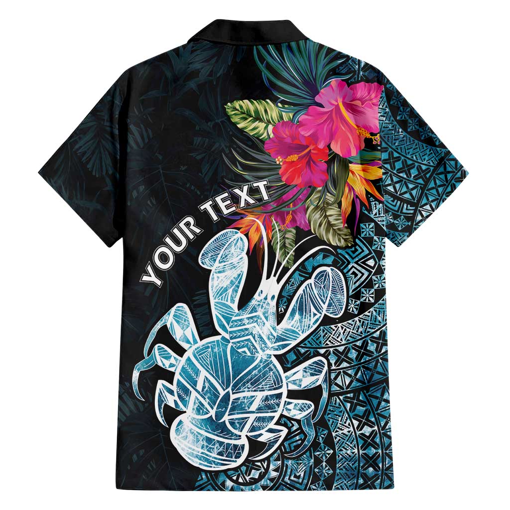 Niue Personalised Family Matching Short Sleeve Bodycon Dress and Hawaiian Shirt Hiapo Mix Coconut Crab