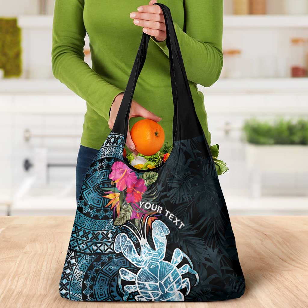 Niue Personalised Grocery Bag Hiapo Mix Coconut Crab LT7 - Polynesian Pride