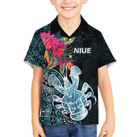Niue Personalised Hawaiian Shirt Hiapo Mix Coconut Crab LT7 - Polynesian Pride