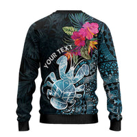 Niue Personalised Ugly Christmas Sweater Hiapo Mix Coconut Crab LT7 - Polynesian Pride