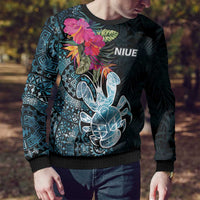 Niue Personalised Ugly Christmas Sweater Hiapo Mix Coconut Crab LT7 - Polynesian Pride