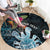 Niue Personalised Round Carpet Hiapo Mix Coconut Crab