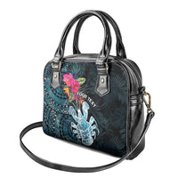 Niue Personalised Shoulder Handbag Hiapo Mix Coconut Crab