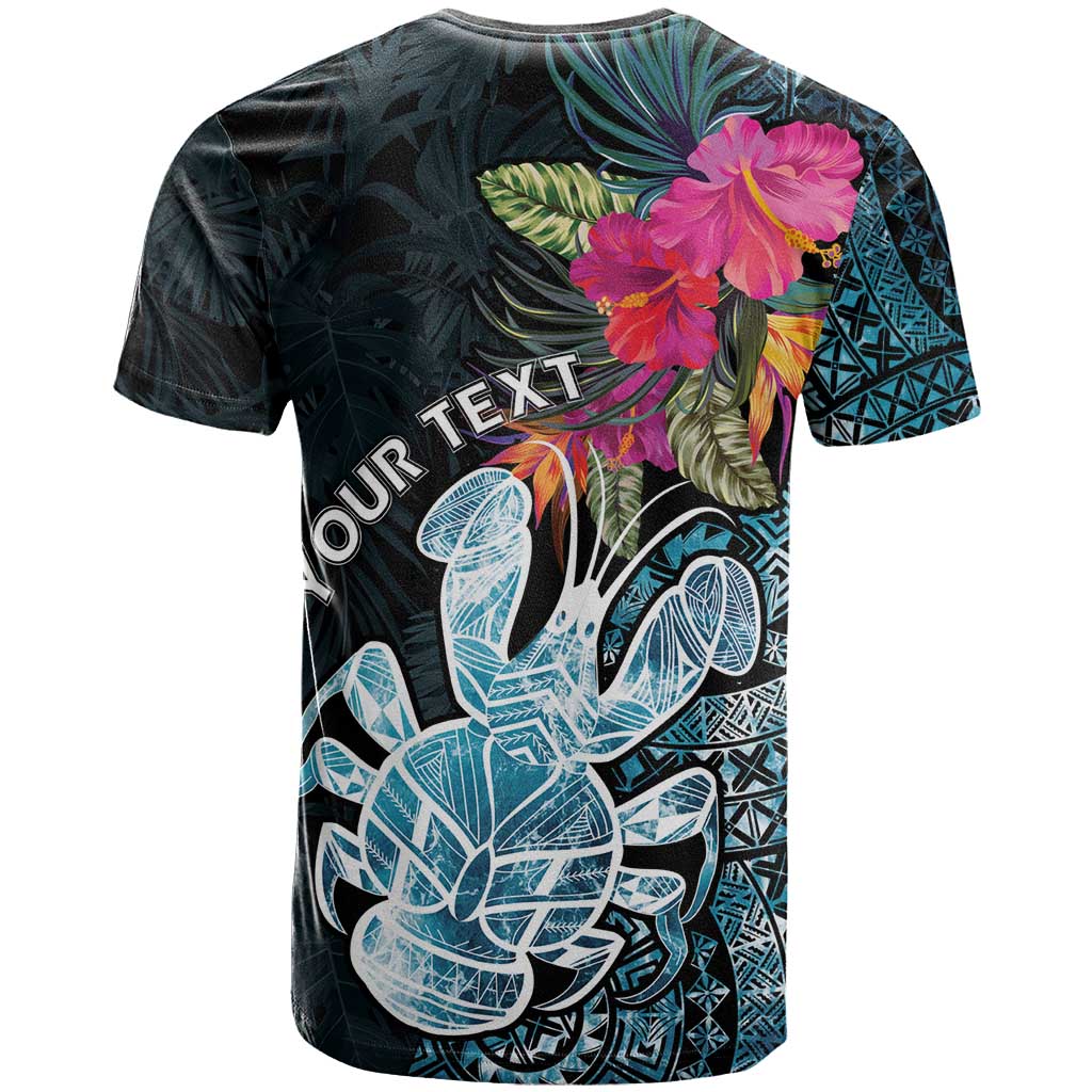 Niue Personalised T Shirt Hiapo Mix Coconut Crab LT7 - Polynesian Pride