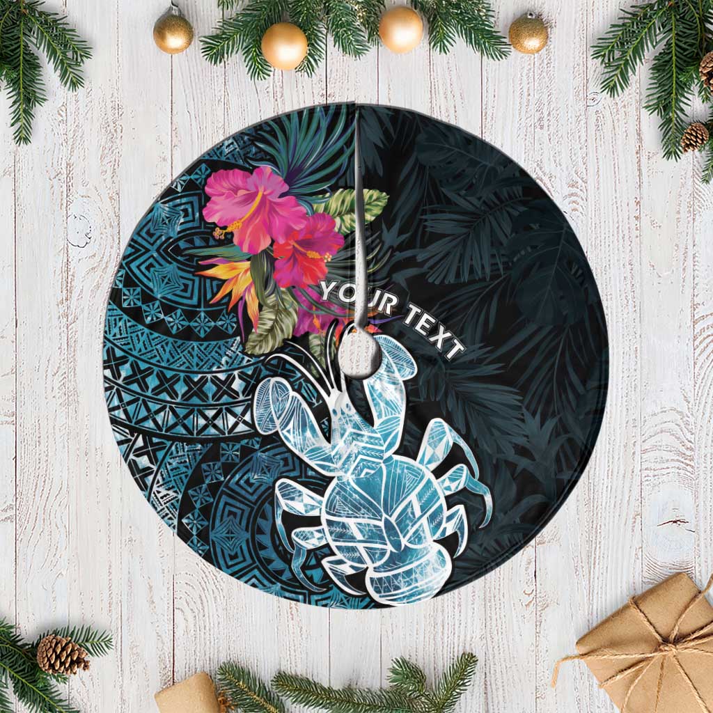 Niue Personalised Tree Skirt Hiapo Mix Coconut Crab