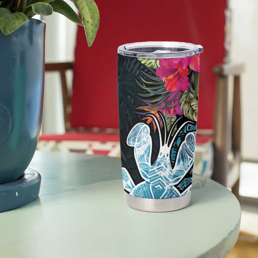 Niue Tumbler Cup Hiapo Mix Coconut Crab LT7 - Polynesian Pride