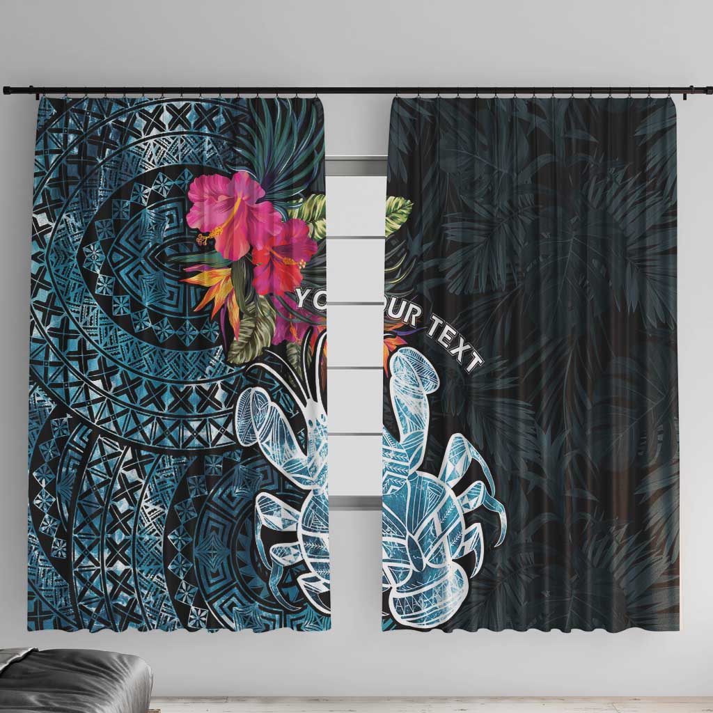 Niue Personalised Window Curtain Hiapo Mix Coconut Crab