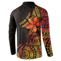 Niue Fakaalofa Atu Personalised Button Sweatshirt Whale Hiapo Fiery Motif LT7 - Polynesian Pride