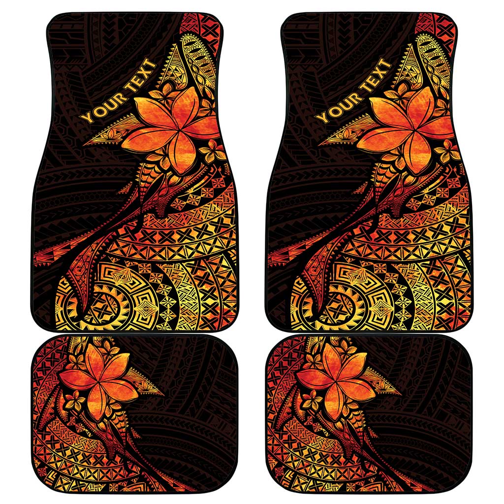 Niue Fakaalofa Atu Personalised Car Mats Whale Hiapo Fiery Motif LT7 - Polynesian Pride