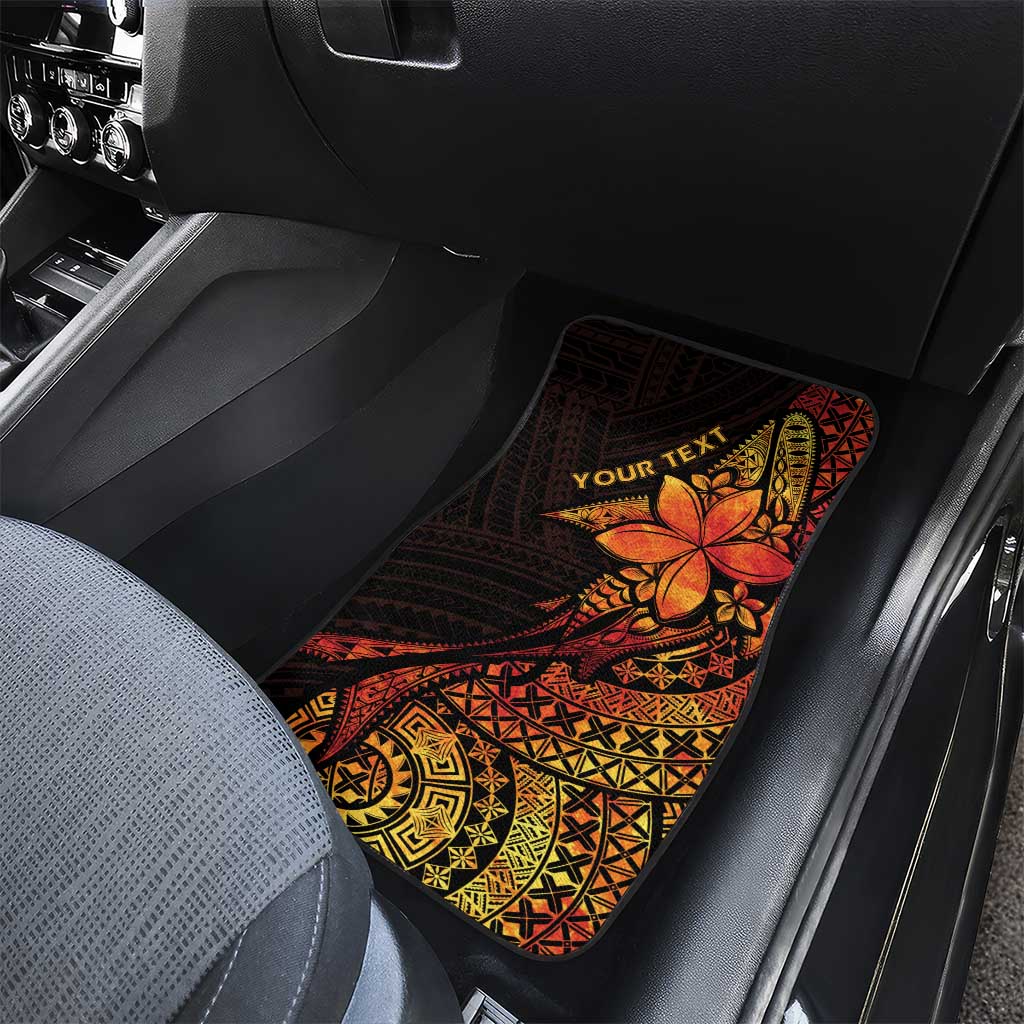 Niue Fakaalofa Atu Personalised Car Mats Whale Hiapo Fiery Motif LT7 - Polynesian Pride