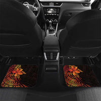 Niue Fakaalofa Atu Personalised Car Mats Whale Hiapo Fiery Motif LT7 Set 2pcs - Back Art - Polynesian Pride
