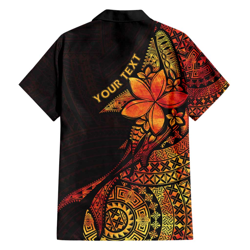 Niue Fakaalofa Atu Personalised Hawaiian Shirt Whale Hiapo Fiery Motif LT7 - Polynesian Pride