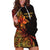 Niue Fakaalofa Atu Personalised Hoodie Dress Whale Hiapo Fiery Motif