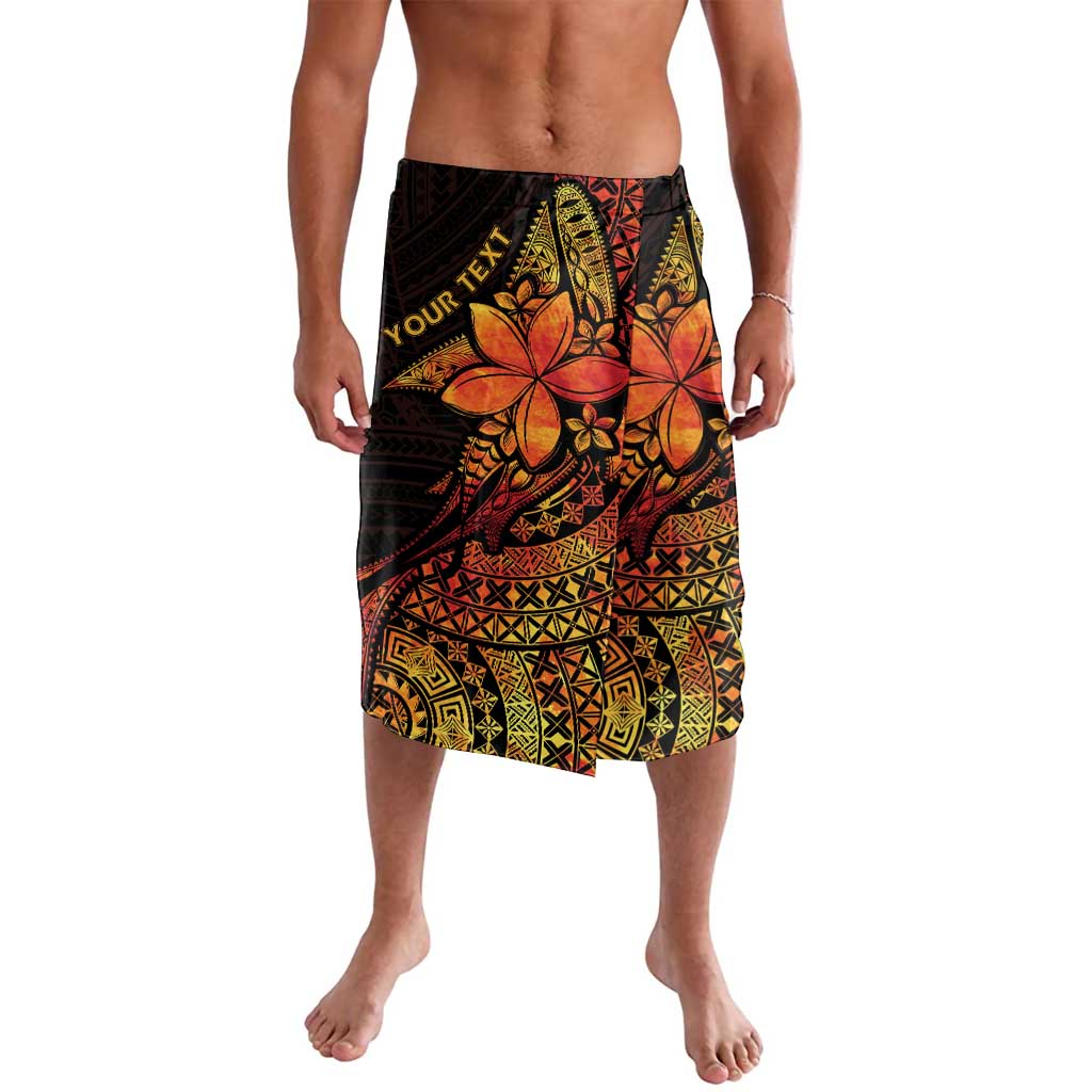 Niue Fakaalofa Atu Personalised Lavalava Whale Hiapo Fiery Motif LT7 Art - Polynesian Pride