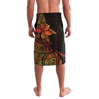 Niue Fakaalofa Atu Personalised Lavalava Whale Hiapo Fiery Motif LT7 - Polynesian Pride