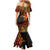 Niue Fakaalofa Atu Personalised Mermaid Dress Whale Hiapo Fiery Motif