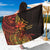 Niue Fakaalofa Atu Personalised Sarong Whale Hiapo Fiery Motif