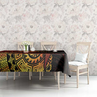 Niue Fakaalofa Atu Personalised Tablecloth Whale Hiapo Fiery Motif LT7 - Polynesian Pride