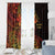 Niue Fakaalofa Atu Personalised Window Curtain Whale Hiapo Fiery Motif