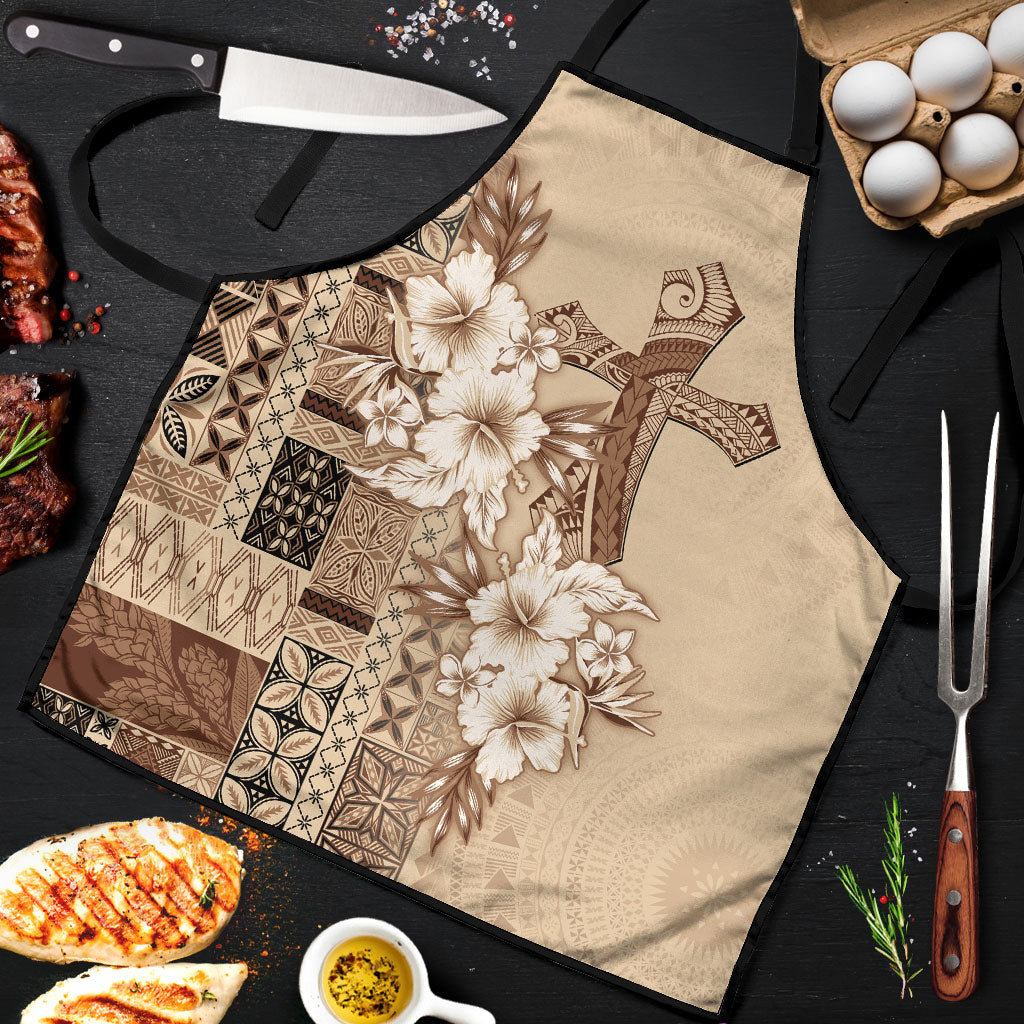 Samoa AIGA Mamanu Siapo Malu Motifs Apron LT7 Beige - Polynesian Pride