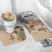 Samoa AIGA Mamanu Siapo Malu Motifs Bathroom Set LT7 Mat Set Only (3 pcs) One Size Beige - Polynesian Pride