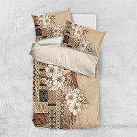 Samoa AIGA Mamanu Siapo Malu Motifs Bedding Set LT7 US Twin 172cm x 218cm Beige - Polynesian Pride