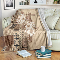 Samoa AIGA Mamanu Siapo Malu Motifs Blanket LT7 Beige - Polynesian Pride