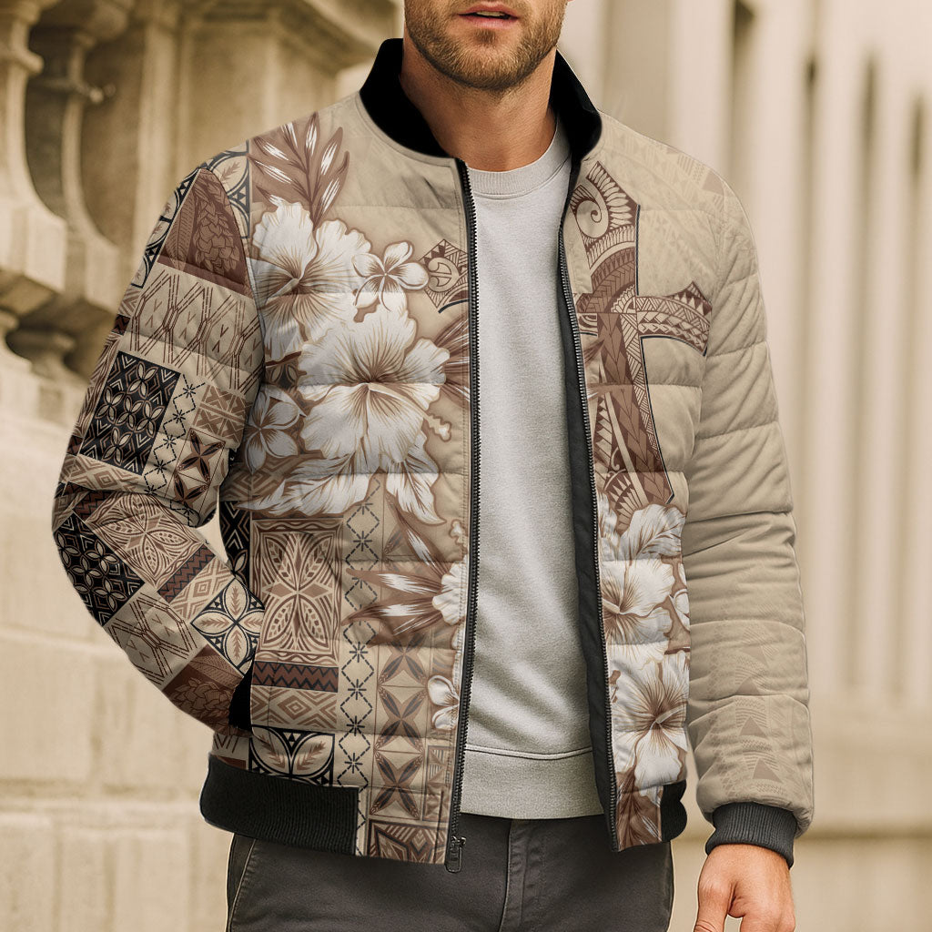 Samoa AIGA Mamanu Siapo Malu Motifs Bomber Puffer Jacket LT7 - Polynesian Pride
