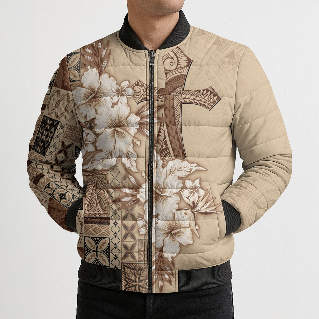 Samoa AIGA Mamanu Siapo Malu Motifs Bomber Puffer Jacket LT7 - Polynesian Pride