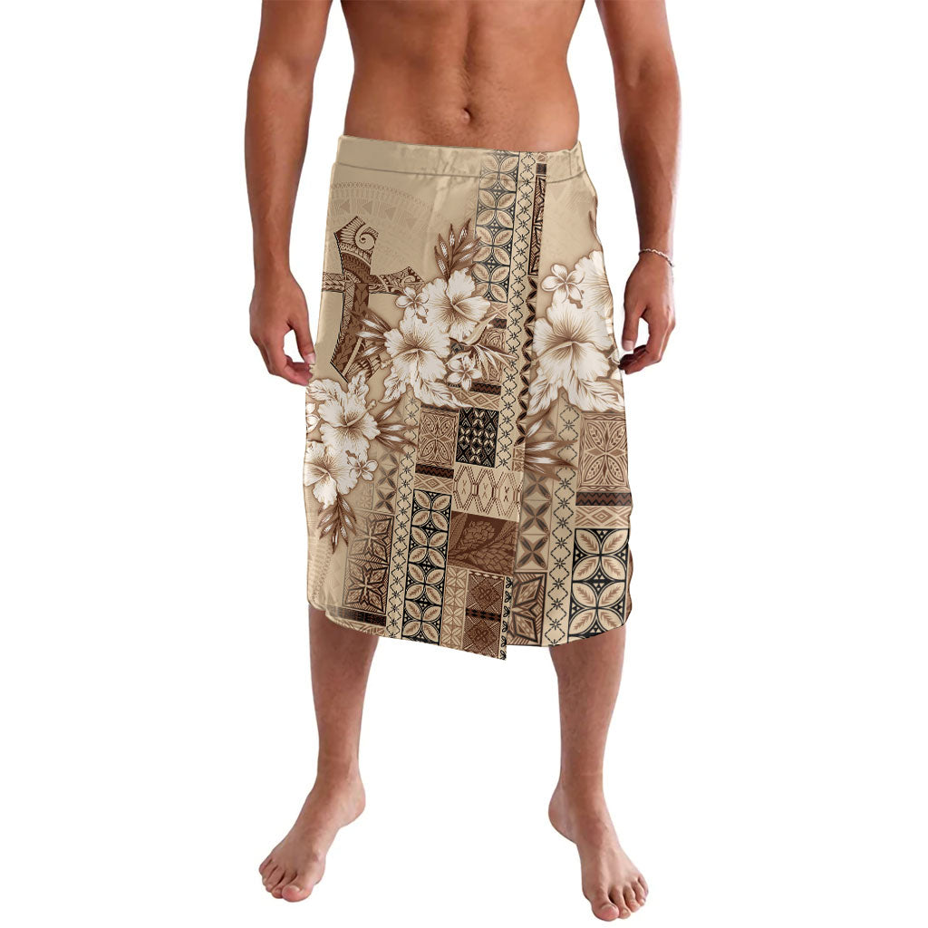 Samoa AIGA Mamanu Siapo Malu Motifs Lavalava LT7 Beige - Polynesian Pride