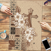 Samoa AIGA Mamanu Siapo Malu Motifs Puzzle LT7 Beige - Polynesian Pride