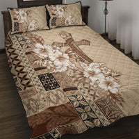 Samoa AIGA Mamanu Siapo Malu Motifs Quilt Bed Set LT7 Beige - Polynesian Pride